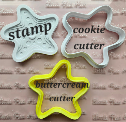 Starfish Fondant and Buttercream Stamp and Cutter Set