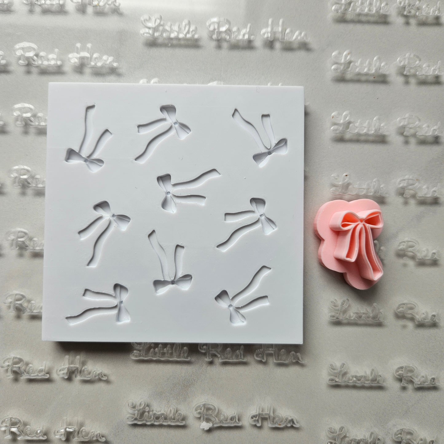Ribbon Bow Fondant and Buttercream Stamp Plate and Cutter Set