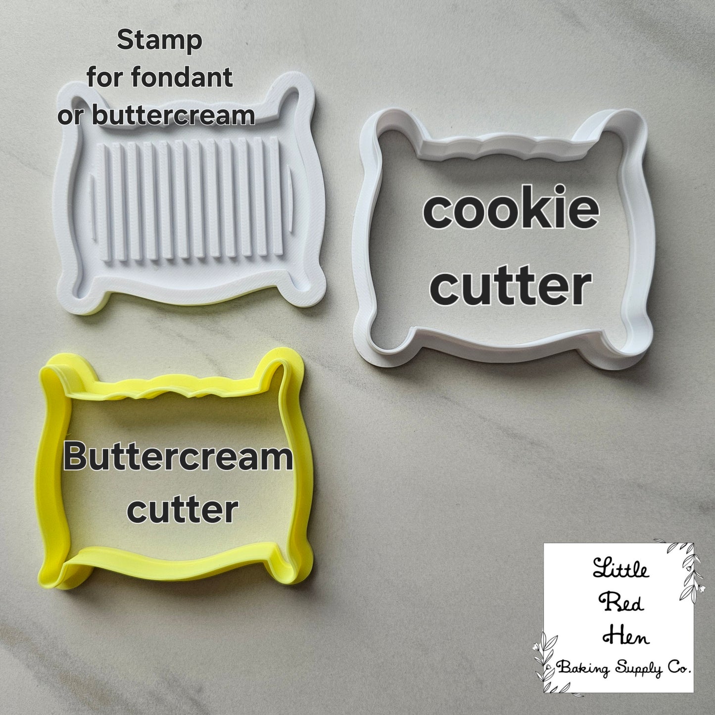 Baby Crib Cot with Mini Bow Fondant and Buttercream Stamp and Cutter Set