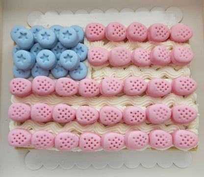 Berry Cake Buttercream Stamp and Cookie Cutter Set for Mega Cookie or Cookie Cake