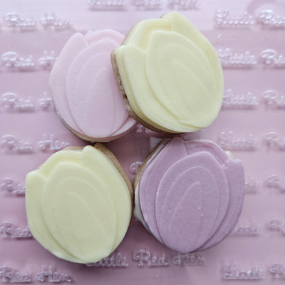 Tulip Blossom Bloom Buttercream Fondant Stamp and Cookie Cutter Set