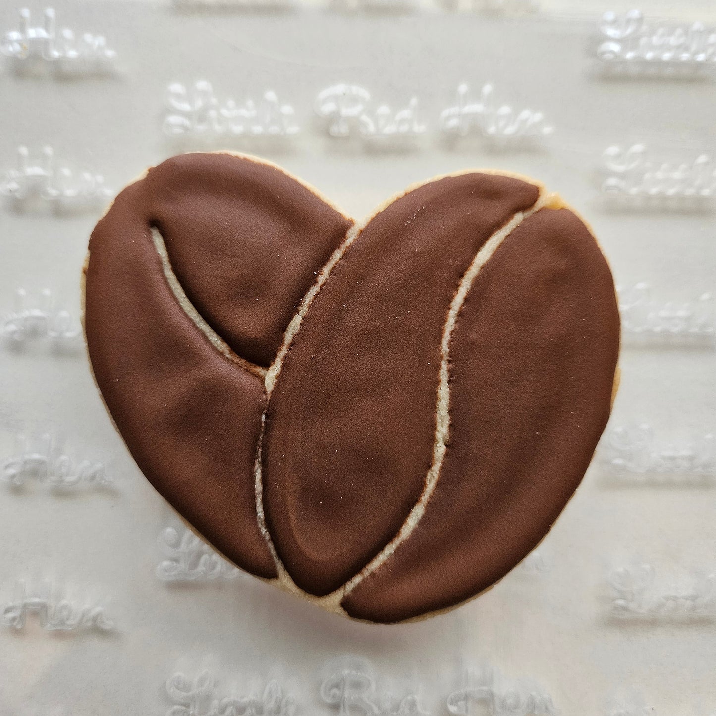 Coffee Bean Heart DOUGH STAMP // READY TO FLOOD Stamp and Cookie Cutter Set
