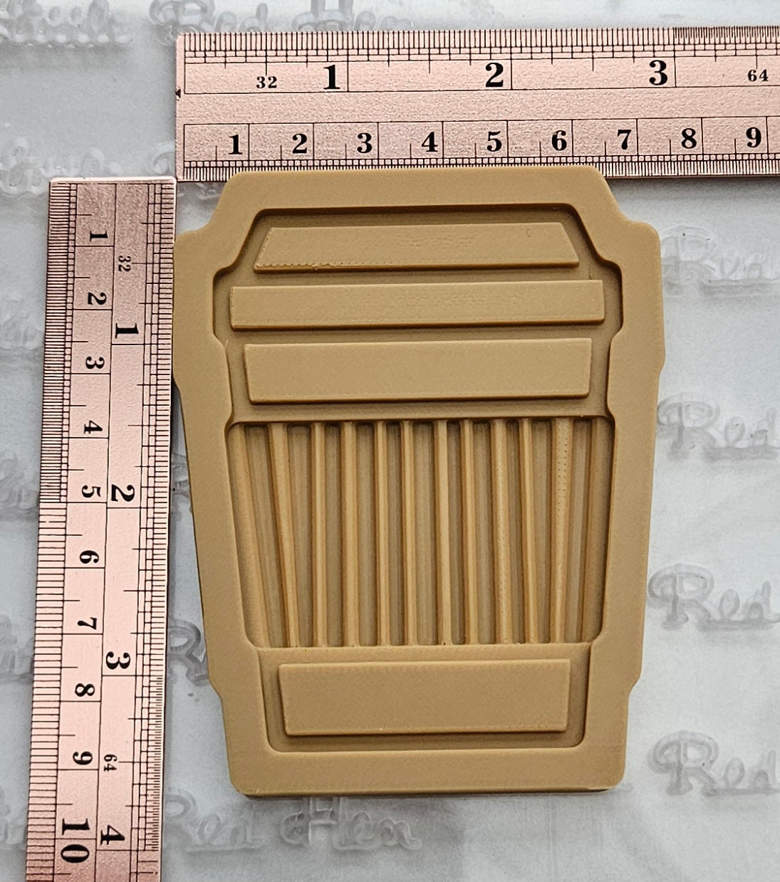 Coffee To Go Cup DOUGH STAMP // READY TO FLOOD Stamp and Cookie Cutter Set
