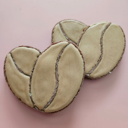 Coffee Bean Heart DOUGH STAMP // READY TO FLOOD Stamp and Cookie Cutter Set