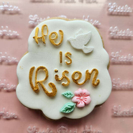 Easter He is Risen Fondant and Buttercream Stamp and Cutter Set