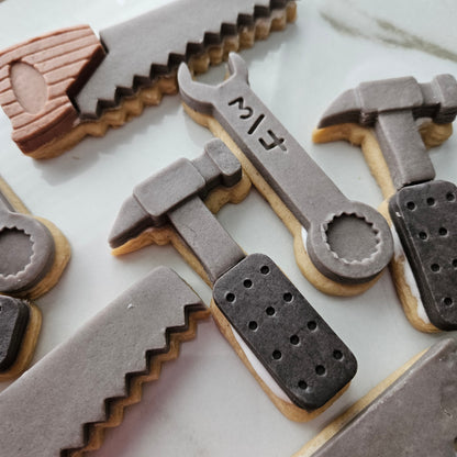 Tool Set Father's Day Buttercream Fondant Stamp and Cookie Cutter Set