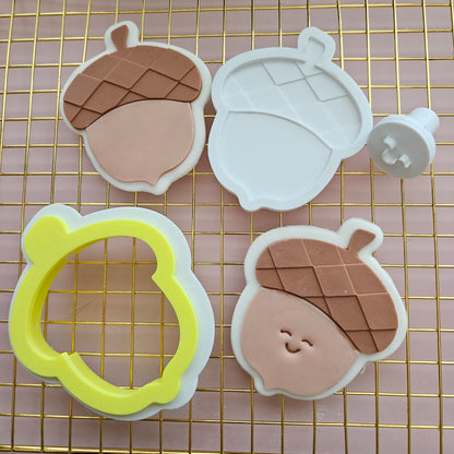 Acorn Buttercream and Fondant Stamp and Cutter Set