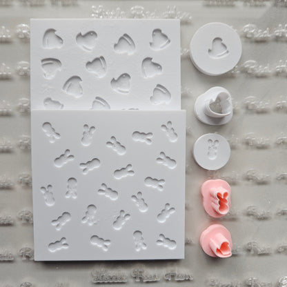 Easter Peeps Fondant and Buttercream Stamp and Cutter Set
