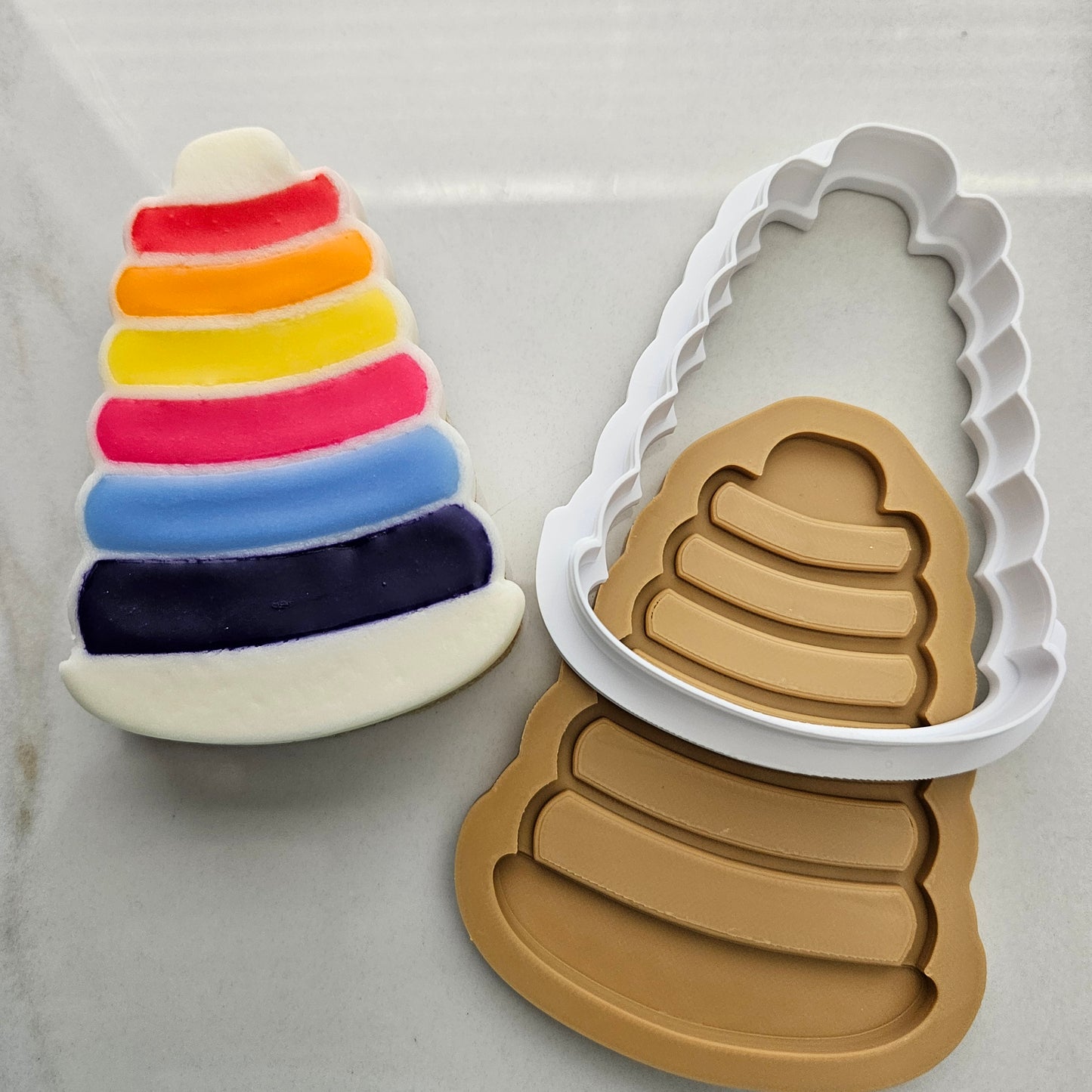 Stacking Rings READY TO FLOOD Buttercream Stamp and Cookie Cutter Set