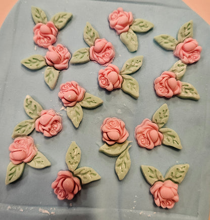Roses Fondant and Buttercream Stamp Plate and Cutter Set