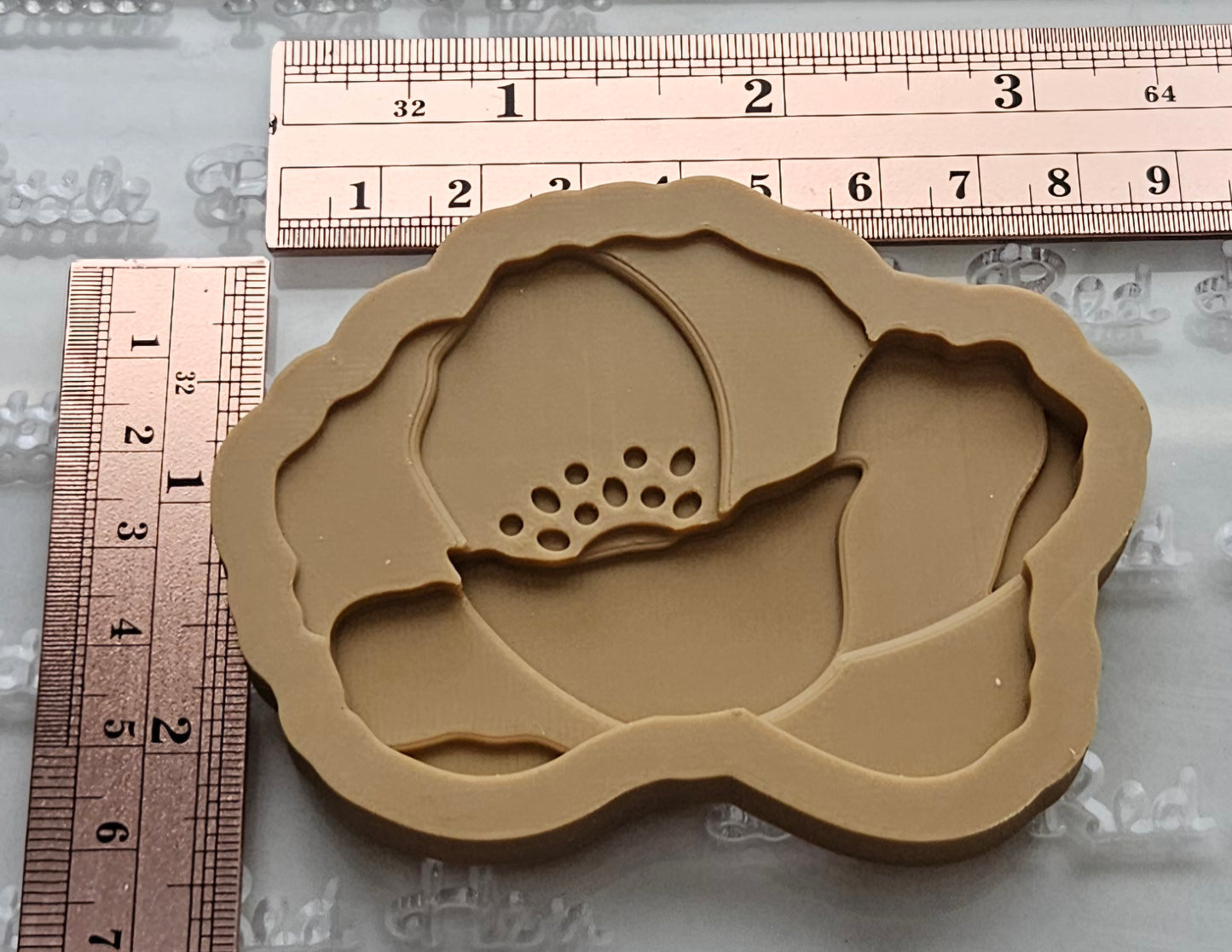 Poppy Blossom Bloom Buttercream Fondant Stamp and Cookie Cutter Set