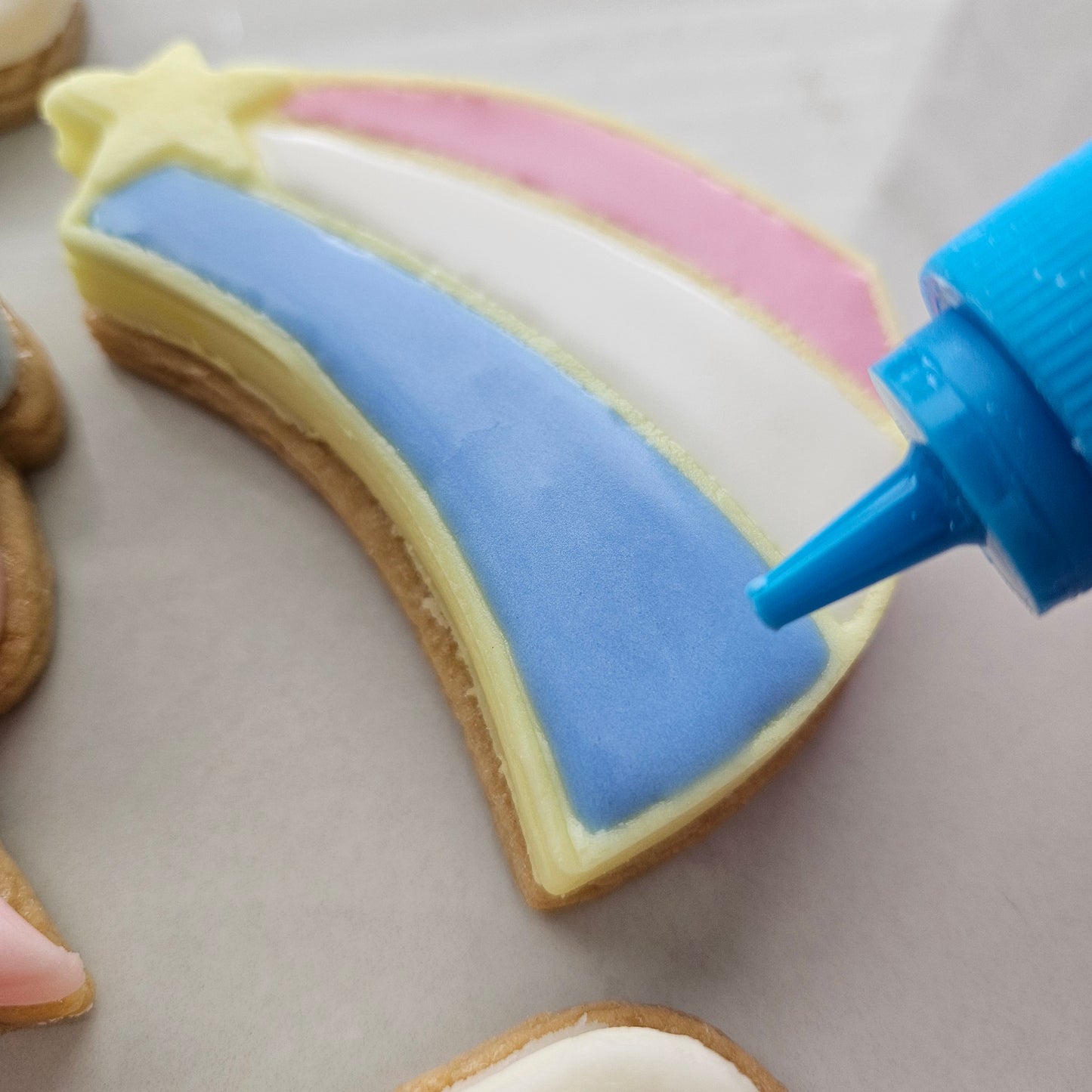 Americana Shooting Star READY TO FLOOD Buttercream Fondant Stamp and Cookie Cutter Set