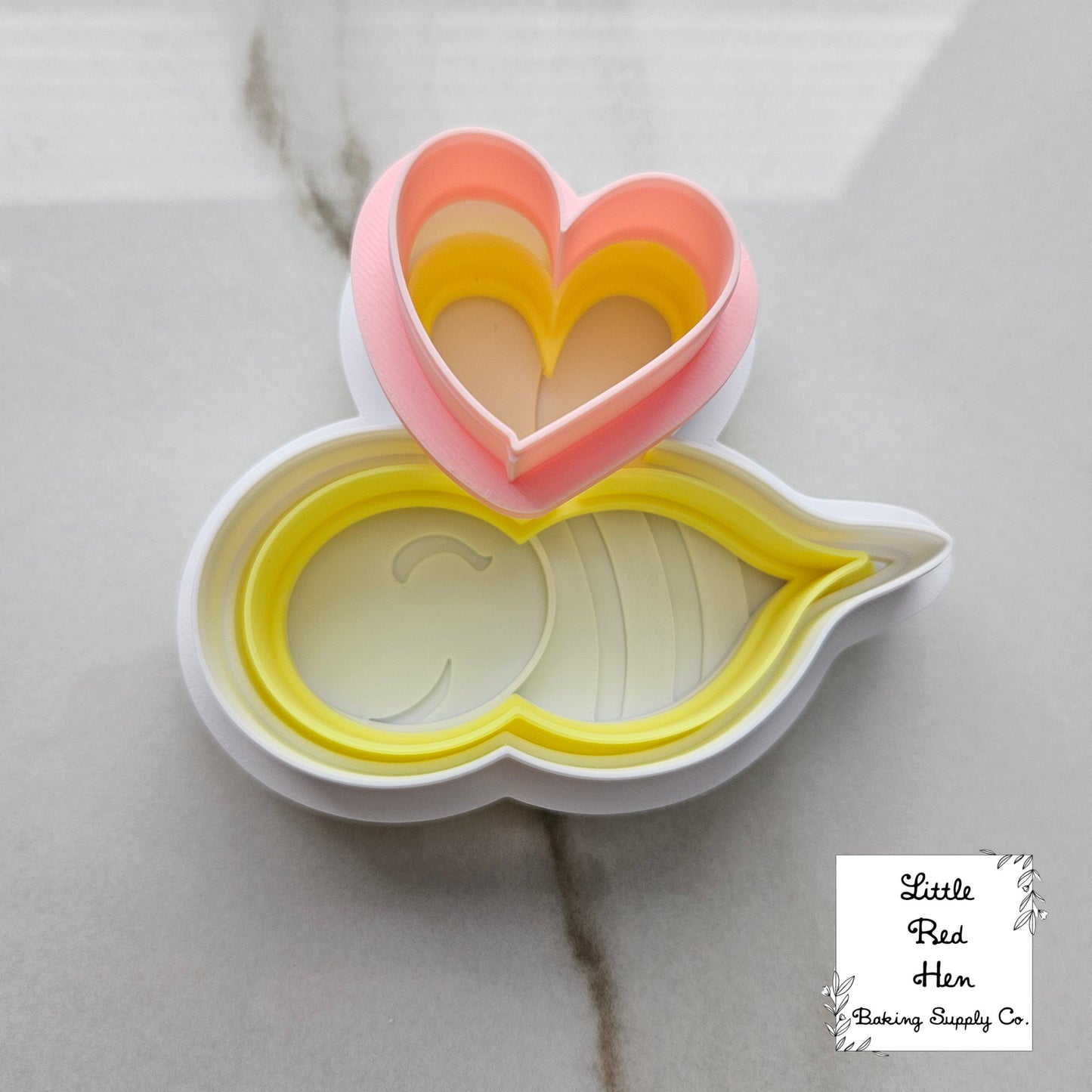 Valentine Bee Fondant and Buttercream Stamp and Cutter Set