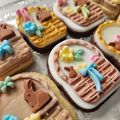 Easter Basket Fondant and Buttercream Stamp and Cutter DELUXE Set