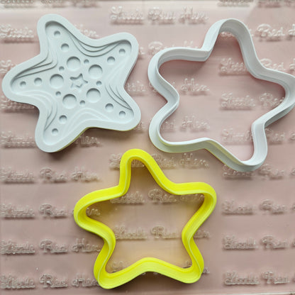 Decorative Starfish Fondant and Buttercream Stamp and Cutter Set