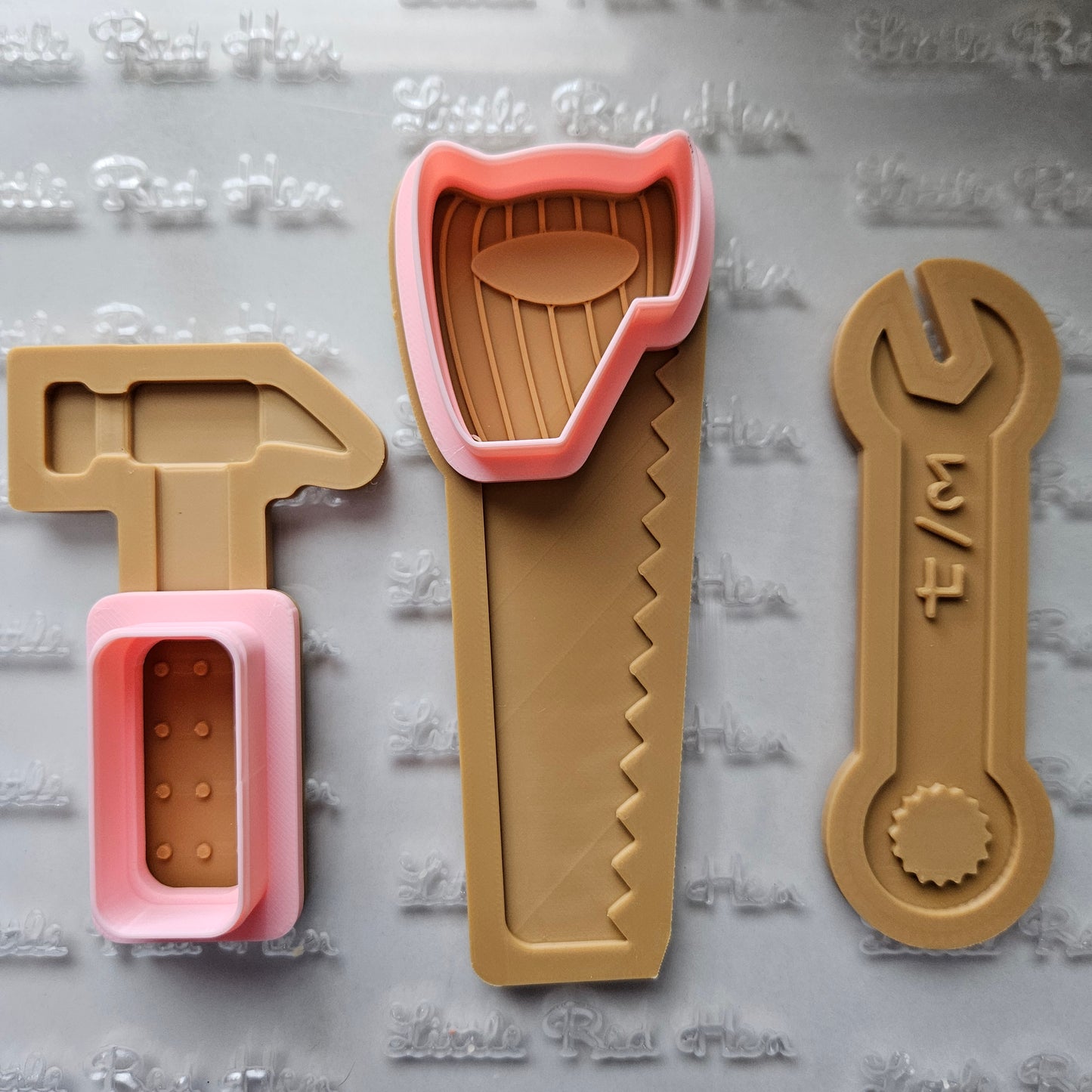 Tool Set Father's Day Buttercream Fondant Stamp and Cookie Cutter Set