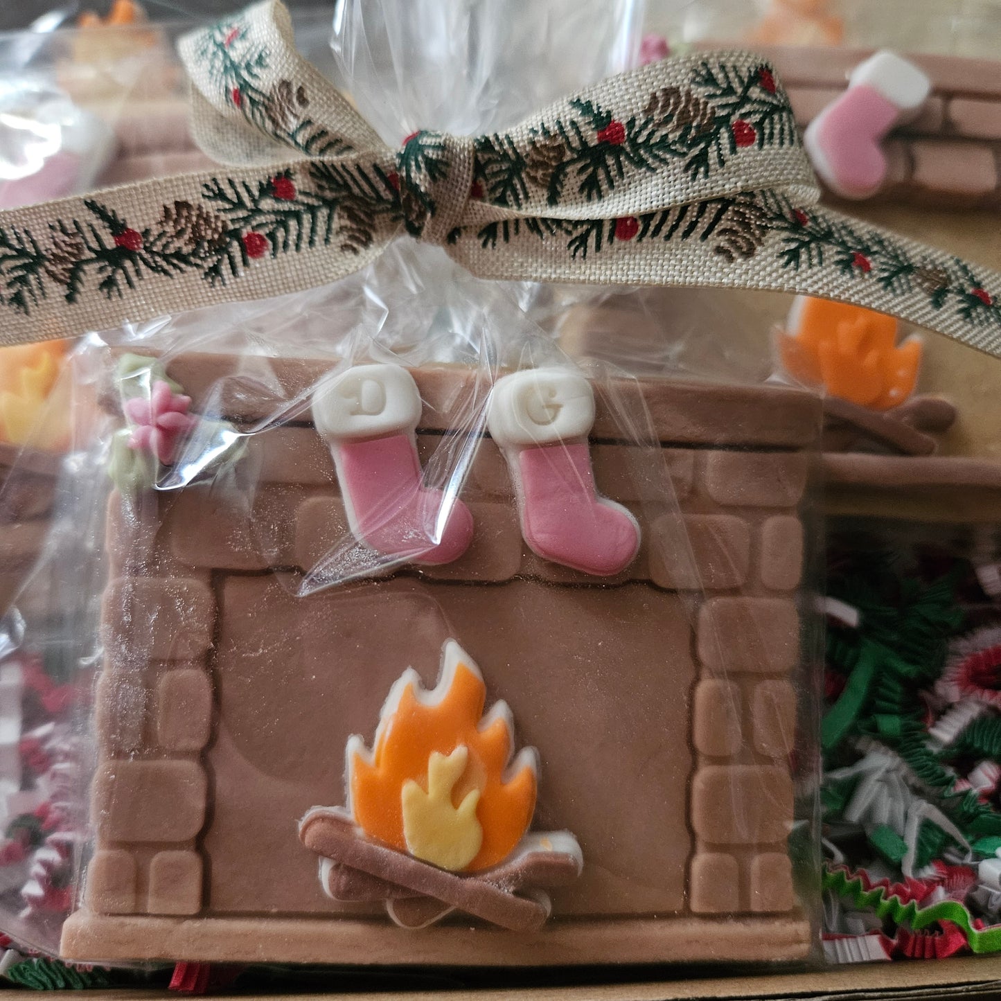 Fireplace Fondant and Buttercream Stamp and Cutter Set (and Optional Initial Stamps)