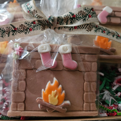 Fireplace Fondant and Buttercream Stamp and Cutter Set (and Optional Initial Stamps)