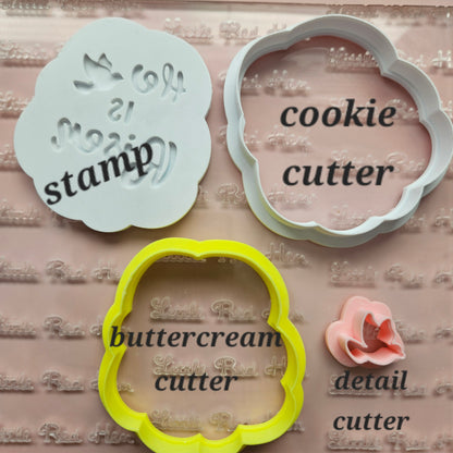 Easter He is Risen Fondant and Buttercream Stamp and Cutter Set