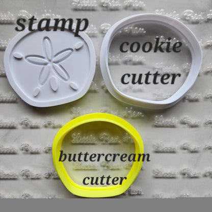 Sand Dollar Fondant and Buttercream Stamp and Cutter Set