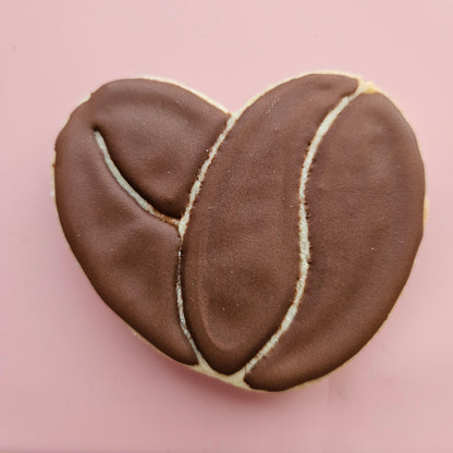 Coffee Bean Heart DOUGH STAMP // READY TO FLOOD Stamp and Cookie Cutter Set