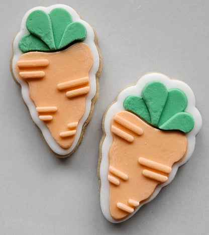 Carrot Fondant and Buttercream Stamp and Cutter Set